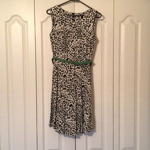 New - Black & white leopard print dress